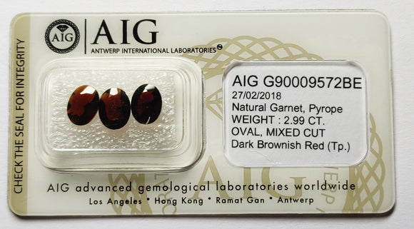 Pyrope 2.99ct AIG Certified