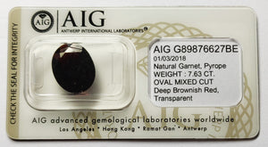 Pyrope 7.63ct AIG Certified