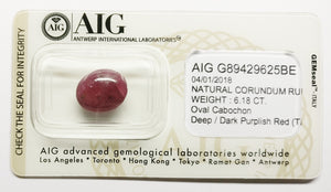 Ruby 6.18ct AIG Certified