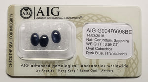 Sapphire 3.59ct AIG Certified