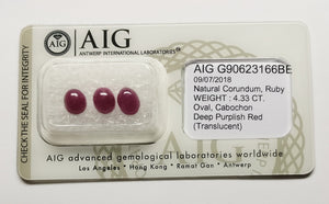 Ruby 4.33ct AIG Certified