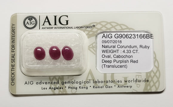 Ruby 4.33ct AIG Certified