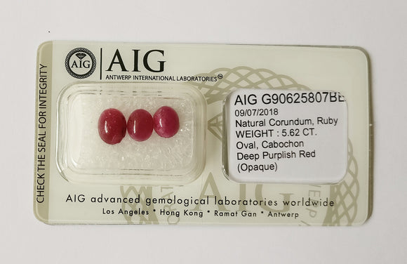 Ruby 5.62ct AIG Certified