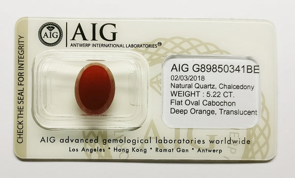 Chalcedony 5.22ct AIG Certified