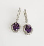 2.53ct Amethyst and Diamond Earrings