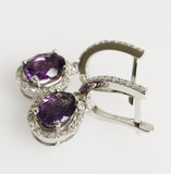 2.53ct Amethyst and Diamond Earrings